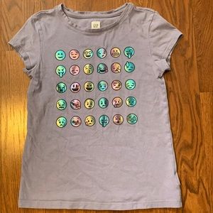 Big Girl Gap Emoji Tee Size L